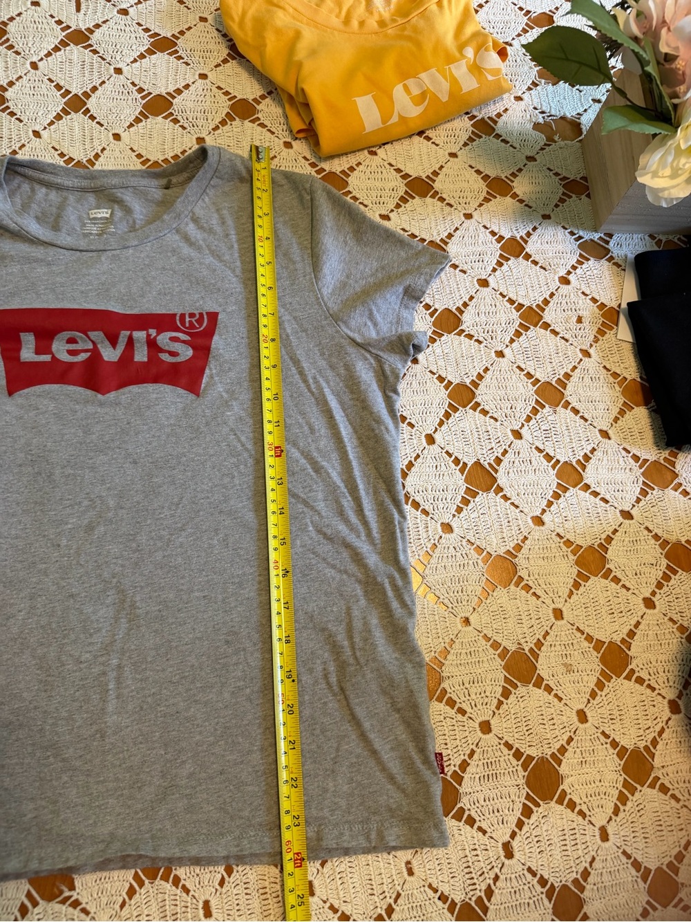 Levi's Gray Tee with Red Logo
